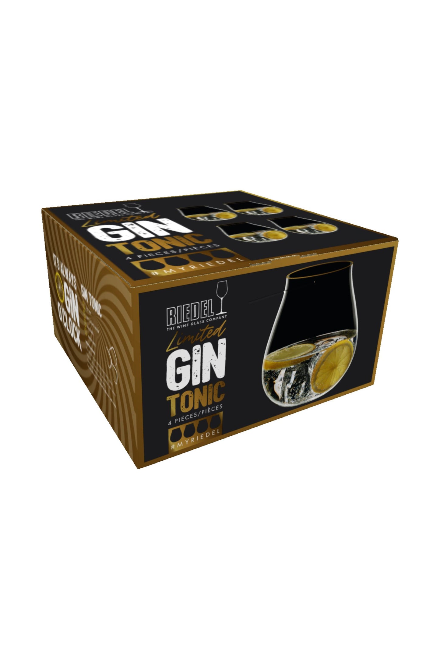 Riedel O Gin Limited Edition Gold Rim Set (4 glasses)