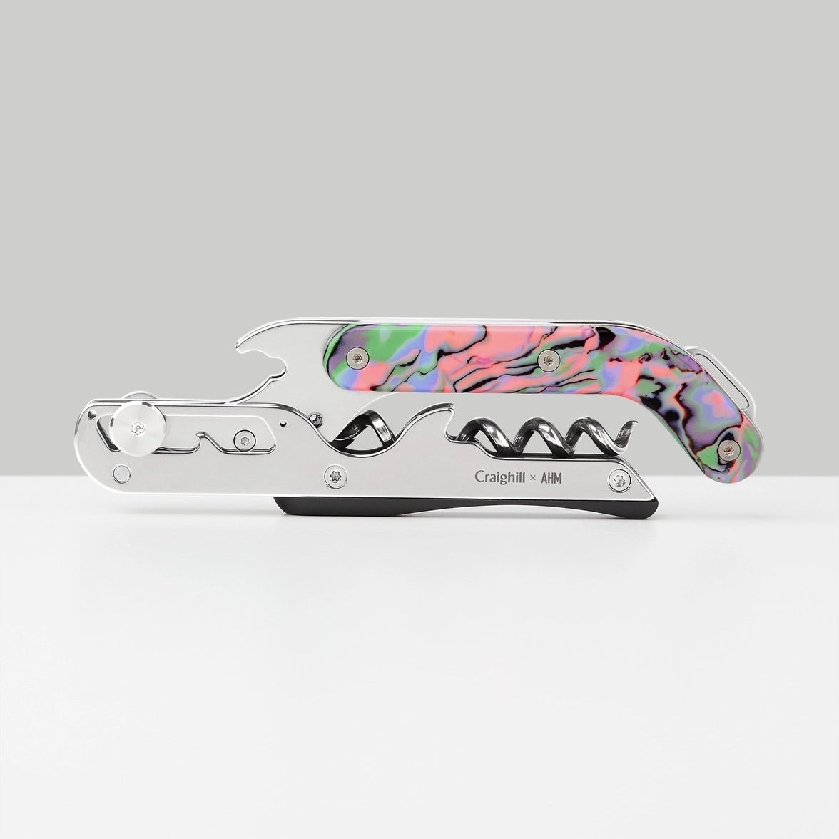 Colorful patterned handle wine key corkscrew