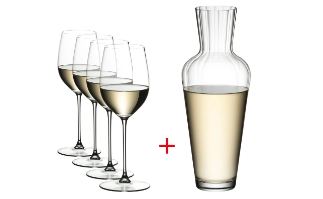RIEDEL VERITAS RIESLING/ZINFANDEL + MOSEL DECANTER