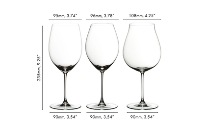 RIEDEL VERITAS RED WINE TASTING SET (3 glasses)