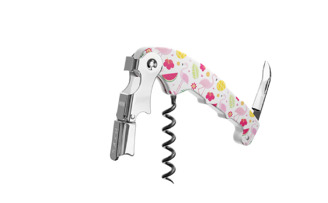 Koala Retro Patterned Double Lever Corkscrew Flamingo